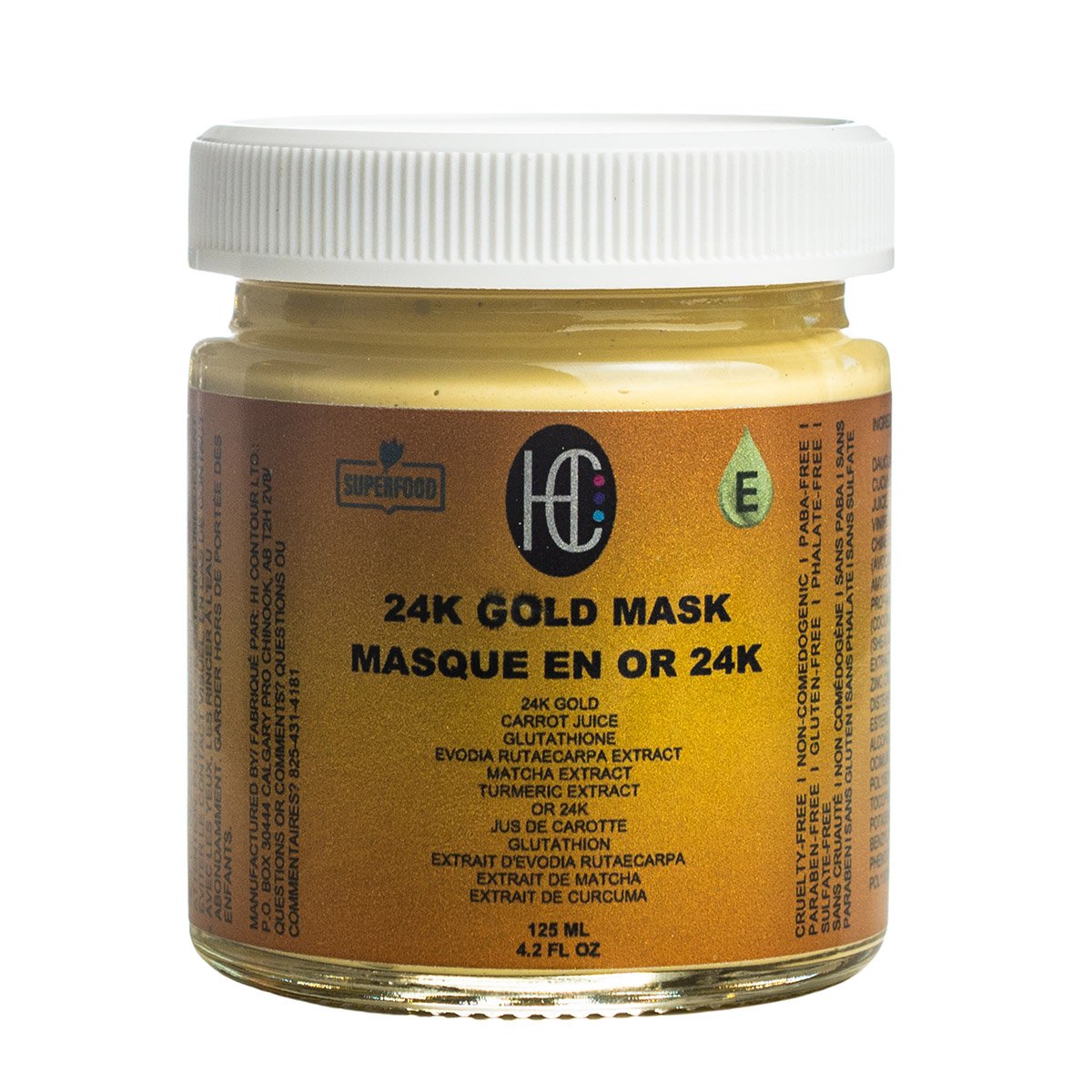 24k-gold-mask-img1.jpg 24K Gold Radiance Mask – Anti-Aging Weekly Face Mask | Fresh Carrot Juice, Matcha & Turmeric | Glutathione & Vitamin E | 125mL / 4.2 fl oz - Image 1