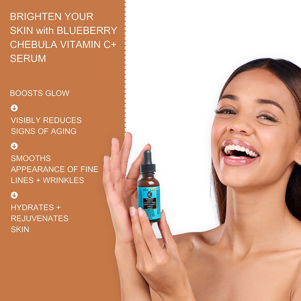 blueberry-chebula-serum-img4.jpg Blueberry Chebula Vitamin C+ Face Serum – Brightening, Anti-Aging & Hydrating | Hyaluronic Acid + Vitamin B5 & E | 30ML - Image 4