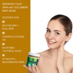 Mint Cucumber Face Mask – Weekly Soothing & Refreshing Treatment | Fresh Cucumber, Watermelon & Carrot Juice + Matcha, Turmeric & Peppermint | Hydrating with Vitamin E | 125mL - Image 4