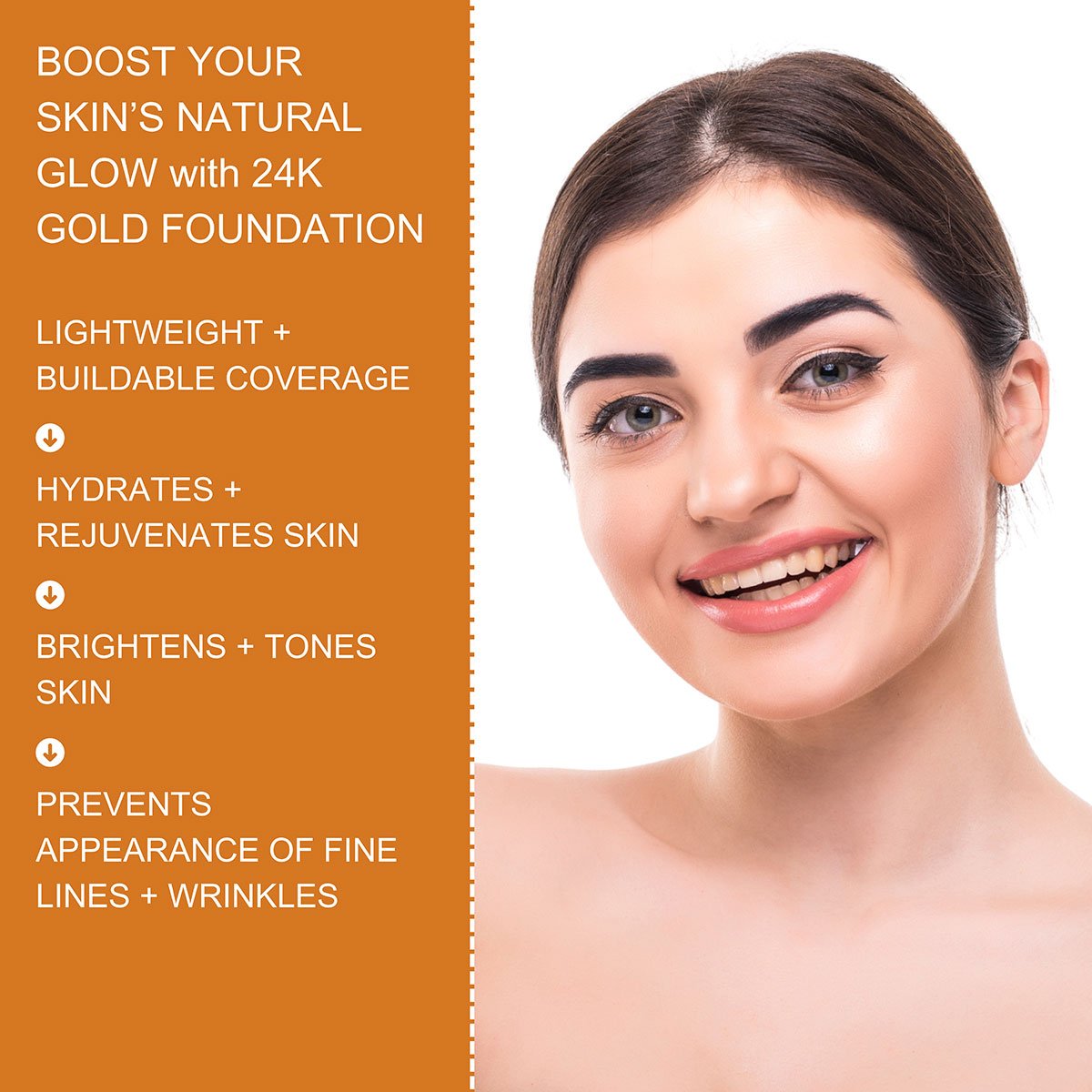 dewy-foundation-img3.jpg 24K Gold HD Foundation – Flawless Radiance & Anti-Aging Coverage | Hyaluronic Acid + Vitamins B5, C, E | 30ml / 1.01 fl oz - Image 4