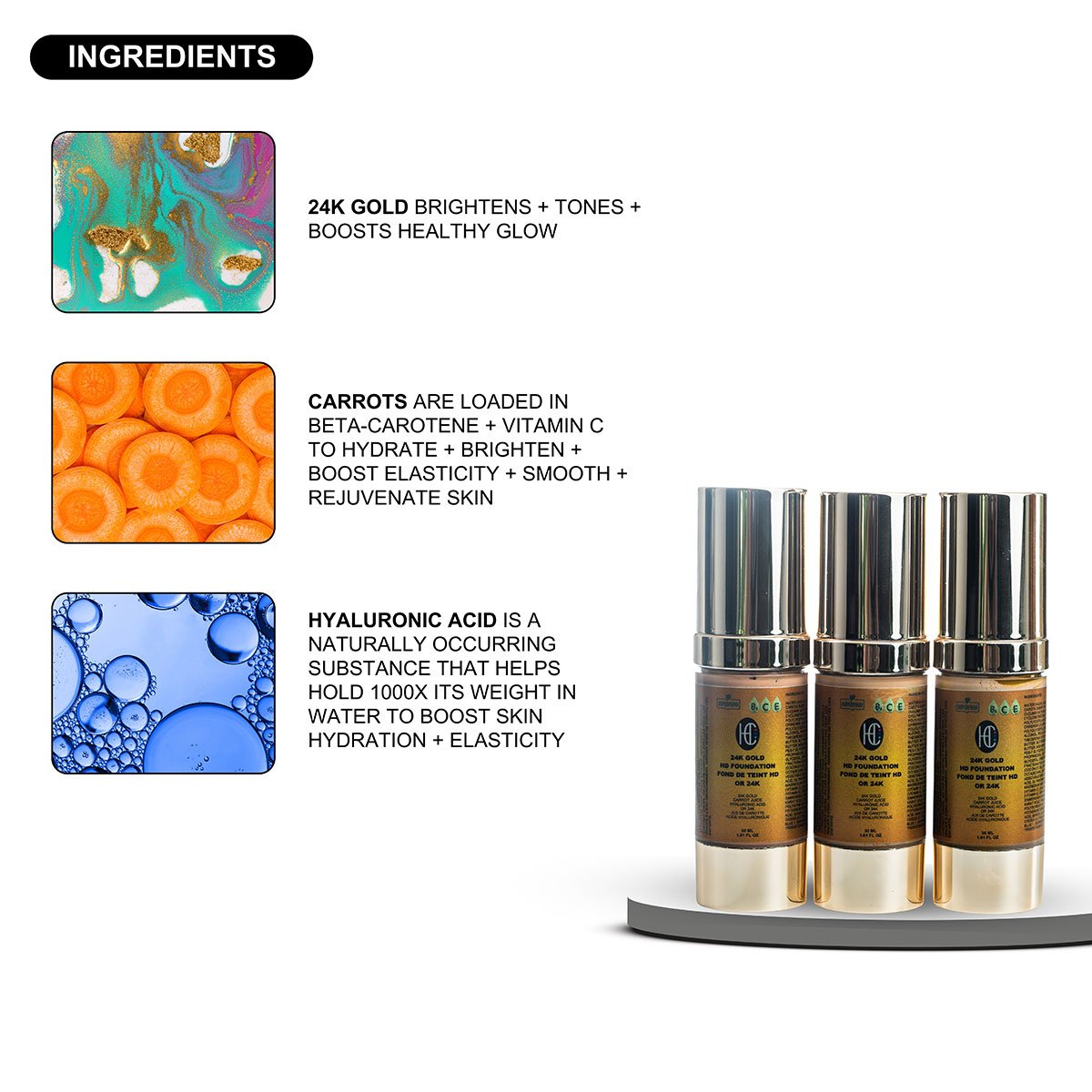 dewy-foundation-img5.jpg 24K Gold HD Foundation – Flawless Radiance & Anti-Aging Coverage | Hyaluronic Acid + Vitamins B5, C, E | 30ml / 1.01 fl oz - Image 6