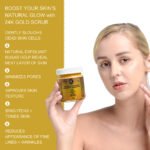 24K Gold Radiance Sugar Scrub – Anti-Aging Face & Body Exfoliator | Fresh Carrot Juice, Matcha & Turmeric | Natural Sugar Crystals | 125mL / 4.2 fl oz - Image 3