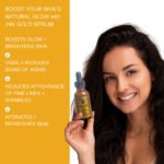 24K Gold Radiance Serum – Anti-Aging Daily Face Elixir | Fresh Carrot Juice, Hyaluronic Acid, Glutathione & Vitamins B5, C, E | Matcha & Turmeric | 30mL / 1.01 fl oz - Image 4