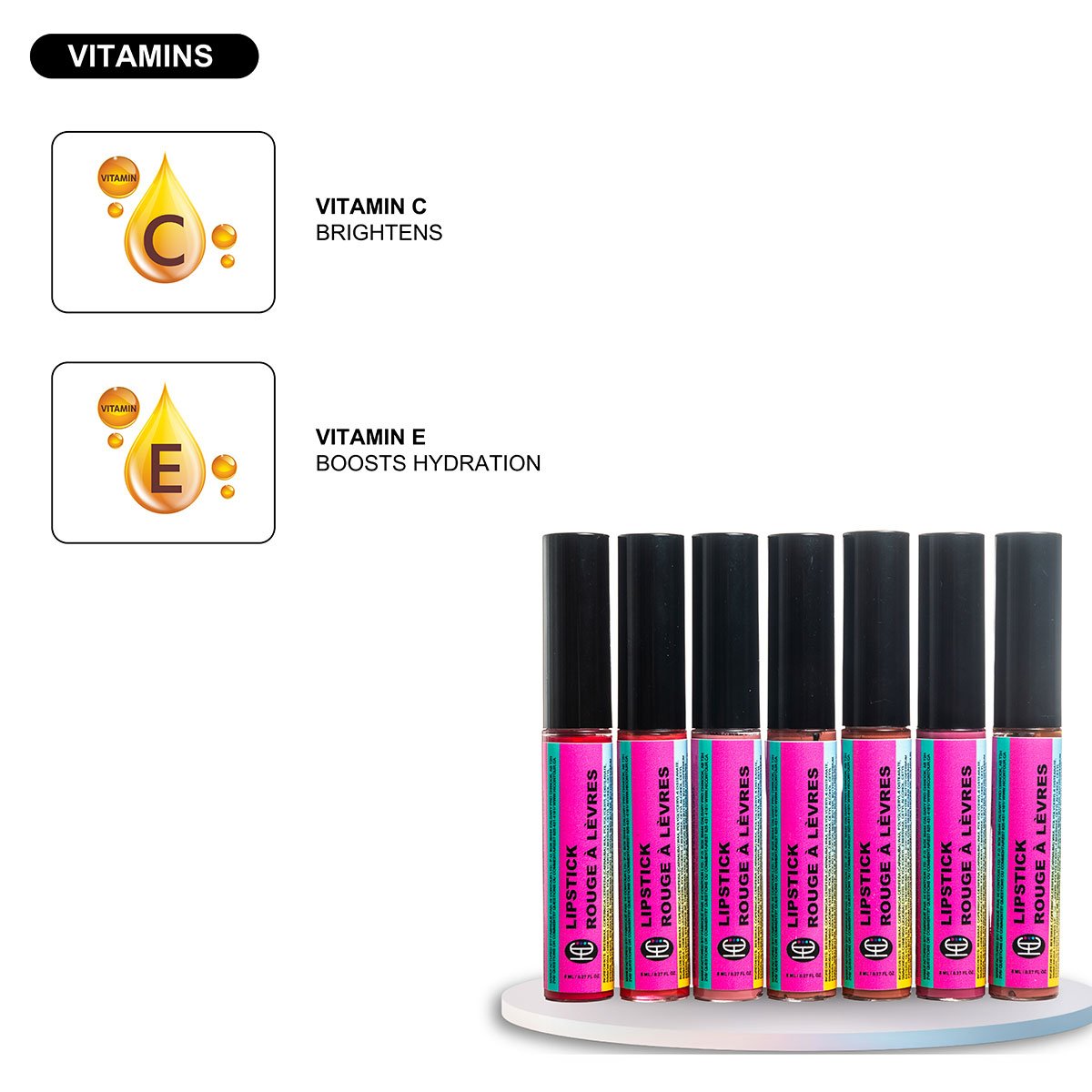 lipstick-img6.jpg Hydrating Antioxidant Lipstick – Plant-Based Nourishment with Hyaluronic Acid, Vitamin C & E | Brightens & Softens Lips | 8ml / 0.28 fl oz - Image 7