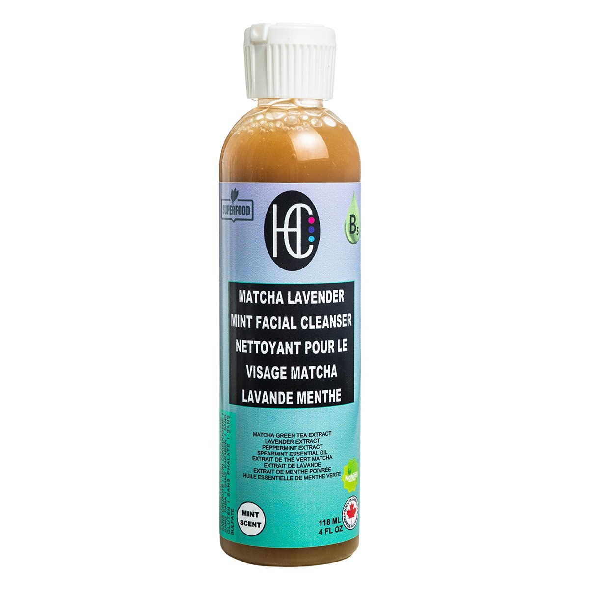 matcha-lavender-cleanser-img1.jpg Matcha Lavender Mint Facial Cleanser – Daily Hydrating Face Wash | Matcha, Lavender & Fresh Mint | Avocado Oil & Vitamin B5 | 118mL / 4 fl oz - Image 1