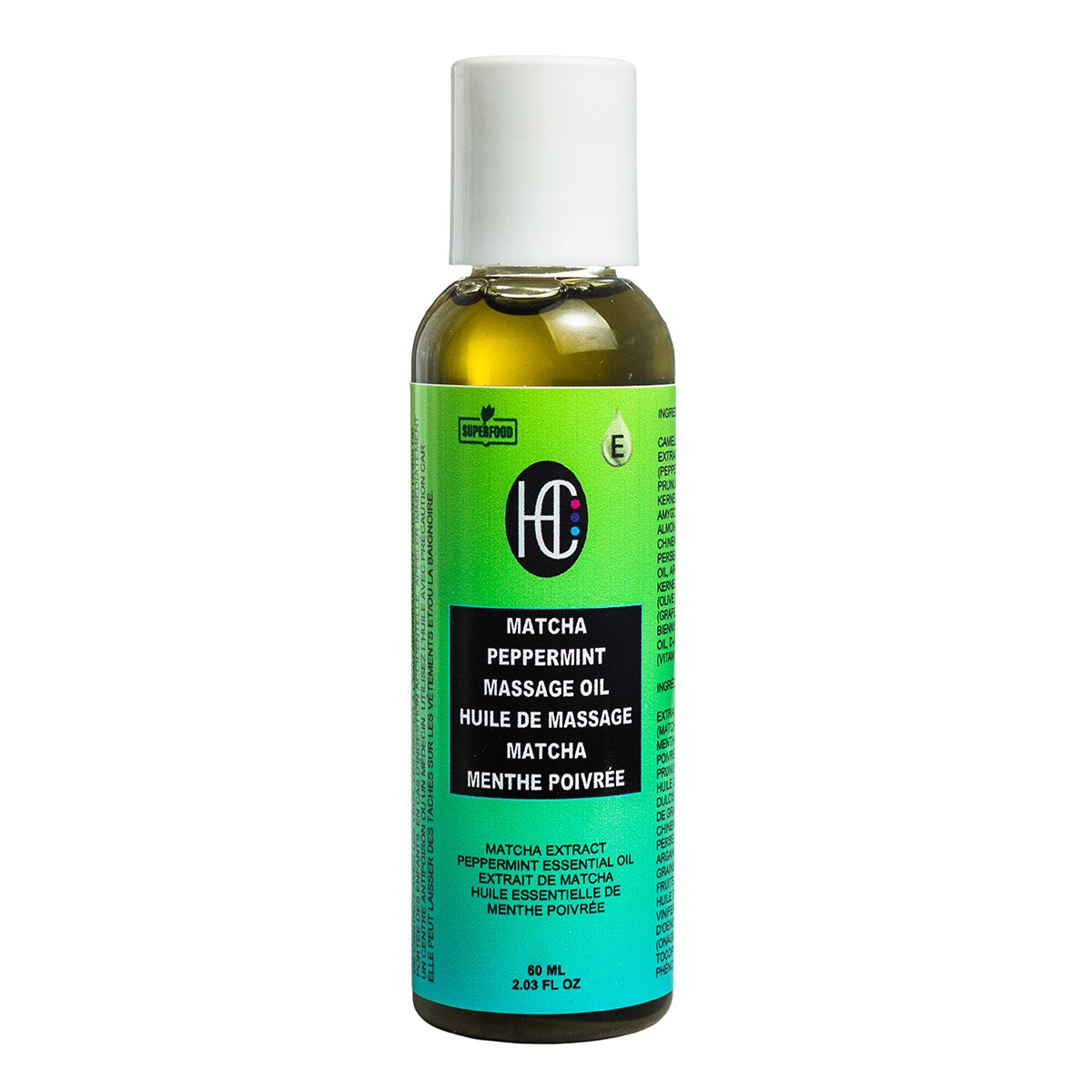 matcha-peppermint-massage-oil-img1.jpg Matcha & Peppermint Massage Oil – Cooling, Relaxing & Hydrating | Vitamin E & Botanical Oils | 60mL - Image 1