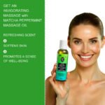 Matcha & Peppermint Massage Oil – Cooling, Relaxing & Hydrating | Vitamin E & Botanical Oils | 60mL - Image 4