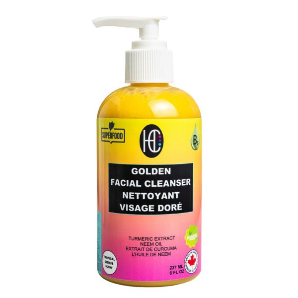 New Golden Facial Cleanser – Daily Hydrating Face Wash | Turmeric Extract + Neem Oil + Vitamin B5 | 237mL
